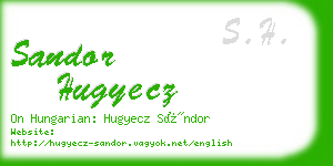 sandor hugyecz business card